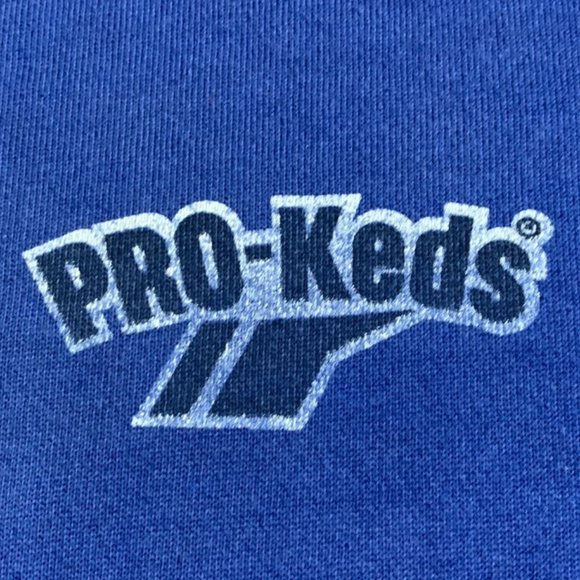 Vintage 80s PRO-Keds Logo Faded Royal Crewneck Sweatshirt Unisex - Picture 5 of 12
